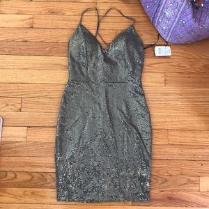 Silver sequin dress. Brand new. Tags on.